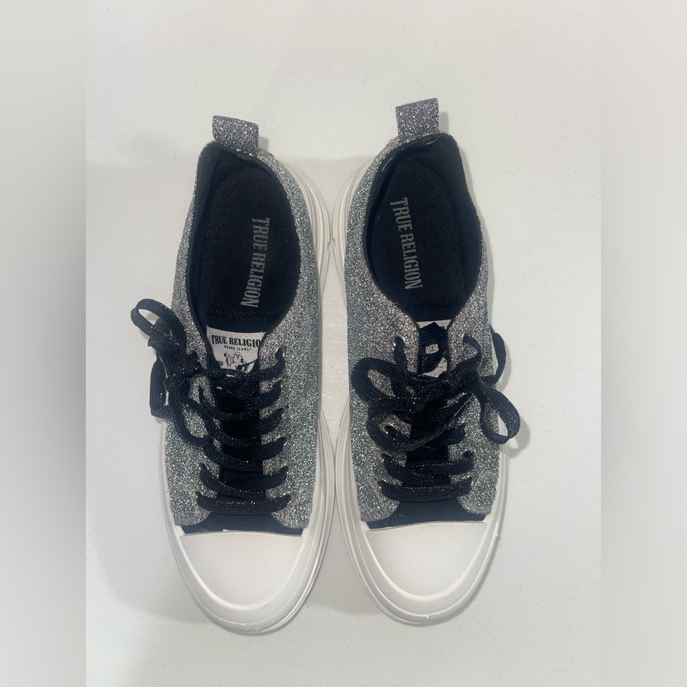 True Religion woman Sparkle Sneakers - Silver and Black